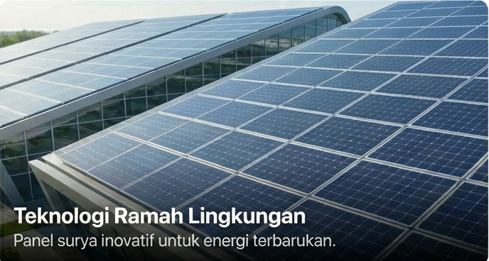 Panel surya inovatif untuk energi terbarukan.