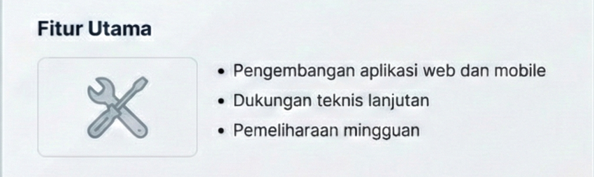 Fitur Utama Paket Standard